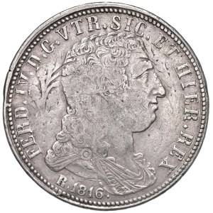 Italian coins - NAPOLI Ferdinando IV (1815-1816) Piastra 1816 Reim...