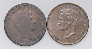 Italian coins - NAPLES Ferdinand II (1830-1859) Lot of two coins...