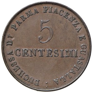 Italian coins - PARMA Maria Luigia of Austria (1815-1847) 5 Centesi...
