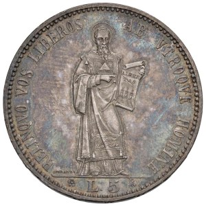 Italian coins - SAN MARINO 5 Lire 1898 - Gig. 17 AG (g 25,00) Graf...
