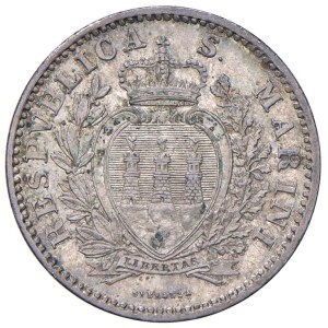 Italian coins - SAN MARINO Lira 1906 - Gig. 27 AG (g 5,00) Bella p...
