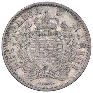 Italian coins - SAN MARINO Lira 1906 - Gig. 27 AG (g 5.00) Beautiful p...