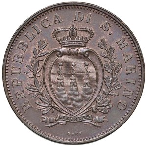 Italian coins - SAN MARINO 10 cents 1893 - Gig. 31 CU (g 9.94)...