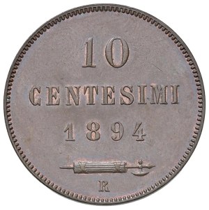 Italian coins - SAN MARINO 10 cents 1894 - Gig. 32 CU (g 9.83)...
