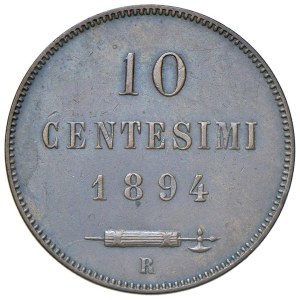 Italian coins - SAN MARINO 10 cents 1894 - Gig. 32 CU (g 10.05...