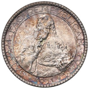 Italian coins - SAN MARINO 20 Lire 1931 - Gig. 2 AG (g 14.95) Bell...