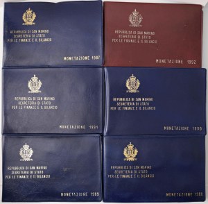 Italian coins - SAN MARINO Divisionals 1987, 1988, 1989, 1990, 199...