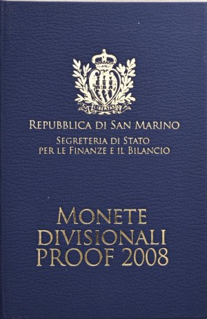Italian coins - SAN MARINO Divisional 2008 - Lot of 8 coins in...