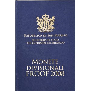 Italian coins - SAN MARINO Divisionale 2008 - Lotto di 8 monete in...
