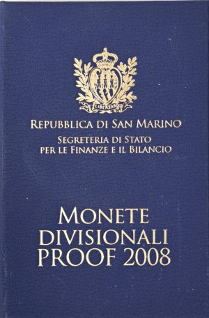 Italian coins - SAN MARINO Divisional 2008 - Lot of 8 coins in...