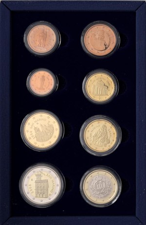 Italian coins - SAN MARINO Divisional 2008 - Lot of 8 coins in...