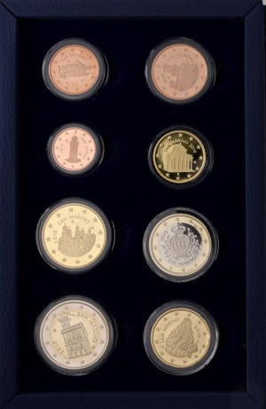 Italian coins - SAN MARINO Divisional 2010 - Lot of 8 coins in...