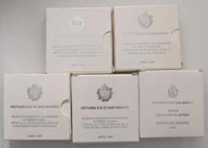 Italian coins - SAN MARINO 1,000 Lira 1995 Seoul, 10,000 Lira 1996 ...