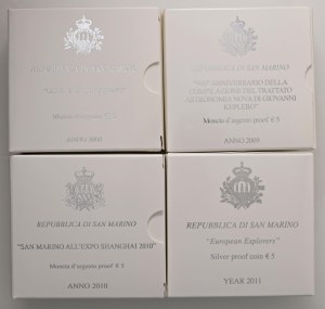 Italian coins - SAN MARINO 5 Euro 2008 Beijing Olympics, 2009 Kep...