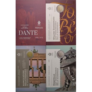 Italian coins - SAN MARINO 2 Euro 2015 Germania, 2015 Dante, 2016 ...