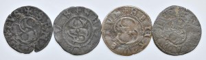 Italian coins - SIENA Lot consisting of four one-quarter pieces....