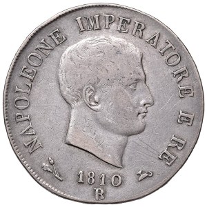 Napoleonic Coins Minted in Italy - Napoleon (1805-1814) Bologna - 5 Lire 1810 - Gig....