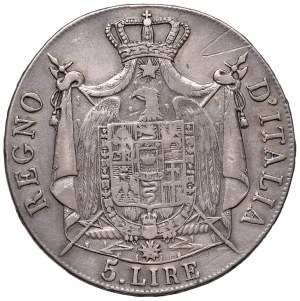 Napoleonic Coins Minted in Italy - Napoleon (1805-1814) Bologna - 5 Lire 1810 - Gig....