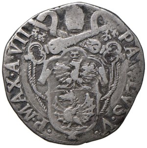 Papal coins - Paul V (1605-1621) Testone 1612 A. VII - Munt. 69...