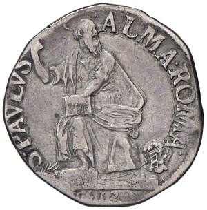 Papal coins - Paul V (1605-1621) Testone 1612 A. VII - Munt. 69...