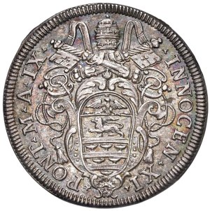 Papal coins - Innocent XI (1676-1689) Testone 1685 A. IX - Munt...