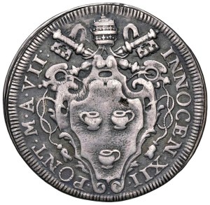 Papal coins - Innocent XII (1691-1700) Testone 1698 A. VII - Mu...