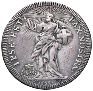 Papal coins - Innocent XII (1691-1700) Testone 1698 A. VII - Mu...