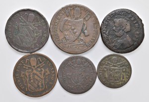 Papal coins - Papal coinage - Lot of six CU coins com...