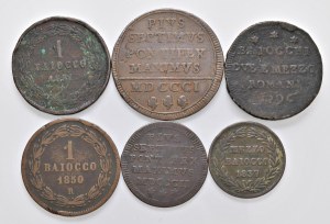 Papal coins - Papal coinage - Lot of six CU coins com...