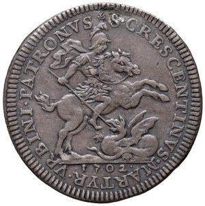 Papal coins - Clement XI (1700-1721) Half plate 1702 A. II -.