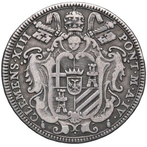 Papal coins - Clemente XIII (1758-1769) Testone 1761 A. IV - Mun...