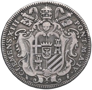 Papal coins - Clement XIII (1758-1769) Testone 1761 A. IV - Mun...