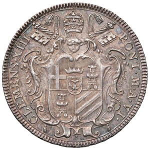 Papal coins - Clemente XIII (1758-1769) Testone 1763 A. VI - Mun...