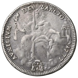 Papal coins - Pio VI (1775-1799) Mezzo scudo 1777 A. III - Nomis...