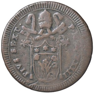 Papal coins - Pio VI (1775-1799) 2 Baiocchi A. XXIII - Munt. 120...
