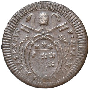 Papal coins - Pio VI (1775-1799) Baiocco A. XIII - Nomisma 187 C...