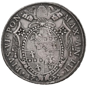 Papal coins - Pio VI (1774-1799) Bologna - Scudo 1777 A. III - M...