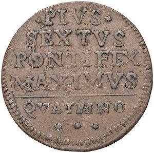 Papal coins - Pius VI (1775-1799) Bologna - Quattrino 1796 - Munt...