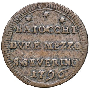 Papal coins - Pio VI (1775-1799) San Severino - Sampietrino 1796...