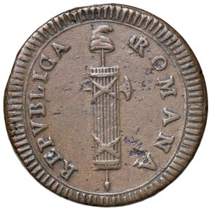 Papal coins - Roman Republic (1798-1799) 2 Baiocchi - Bruni 1...