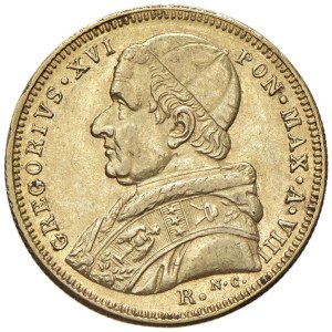 Papal coins - Gregorio XVI (1831-1846) 5 Scudi 1838 A. VIII - No...