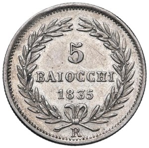 Papal coins - Gregory XVI (1831-1846) 5 Baiocchi 1835 A. V - No.