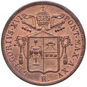 Papal coins - Gregorio XVI (1831-1846) Baiocco 1845 A. XV - Nomi...