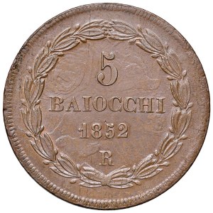 Papal coins - Pio IX (1846-1878) 5 Baiocchi 1852 A. VI - Nomisma...