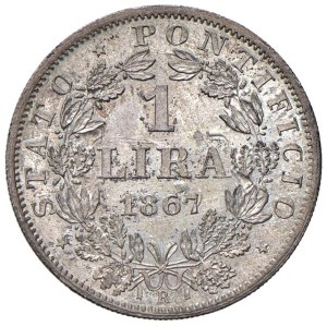 Papal coins - Pio IX (1846-1870) Lira 1867 A. XXI - Nomisma 875 ...