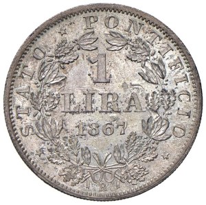 Papal coins - Pius IX (1846-1870) Lira 1867 A. XXI - Nomisma 875 ...