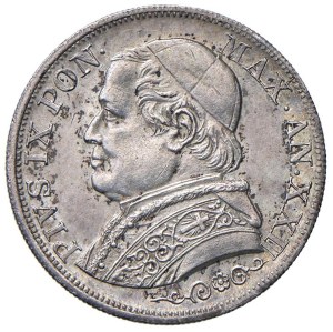 Papal coins - Pius IX (1846-1870) Lira 1867 A. XXII - Nomisma 876...
