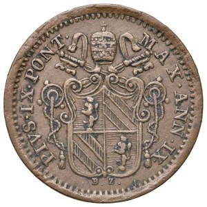 Papal coins - Pius IX (1846-1878) Bologna - Quattrino 1854 A. IX ...
