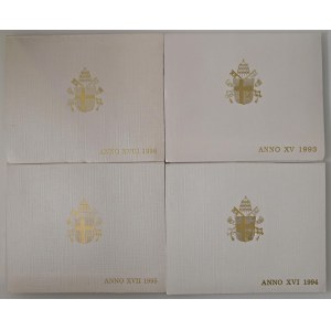 Papal coins - Giovanni Paolo II (1978-2005) Lotto di 4 divisiona...