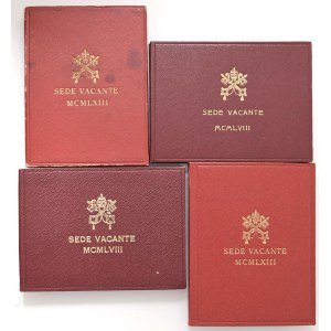 Papal coins - Lotto di quattro blister 500 lire Sede Vacante com...
